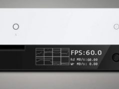 Xbox Scorpion kehistysversion etupaneelista löytyy kuvanopeuslaskuri