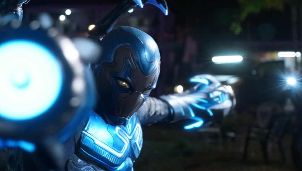 XOLO MARIDUEÑA as Blue Beetle in Warner Bros. Pictures’ action adventure “BLUE BEETLE,” a Warner Bros. Pictures release.