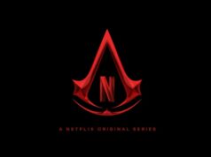 Netflixin Assassin’s Creed -sarjan näyttelijät julkistettiin Assassin's Creed -pelisarjan logo yhdistettynä Netflixin logoon.