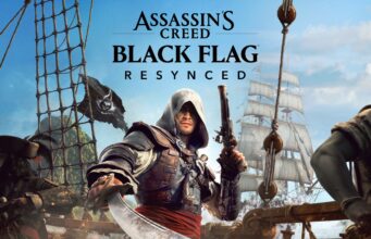 Assassin’s Creed Black Flag Resynced -arvostelu – suosituin salamurhastelu uudelleensovitettuna Assassin's Creed Black Flag Resynced -pelin mainoskuva, jossa päähenkilö poseeraa miekka ja pistooli kädessään merirosvolaivan kannella.