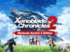 Xenoblade Chronicles 2 – Nintendo Switch 2 Edition -arvostelu – Joko tätä vihdoin kannattaa pelata? Xenoblade Chronicles 2: Nintendo Switch 2 Edition -pelin kansi- ja artikkelikuva. Keskellä näkyy pelin logo ja sen alapuolella punainen palkki tekstillä ”Nintendo Switch 2 Edition”. Taustalla kohoaa valtava lohikäärmemäinen titaani ja kaukainen Maailmanpuu kirkkaan sinistä, pilvistä taivasta vasten. Etualalla vihreällä ruohoniityllä seisovat pelin päähahmot Rex, Pyra ja heidän toverinsa.
