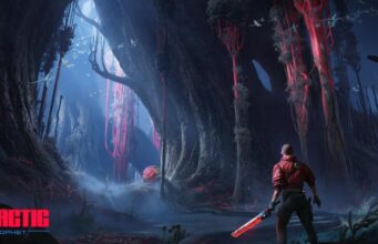 Naughty Dog -pelistudion seuraava peli paljastetaan ensi vuonna Intergalactic: The Heretic Prophet -pelin promokuva, jossa punapaitainen ja miekkaa kantava hahmo tarkastelee mystistä ja biosfääriltään vieraantunutta rotkolaaksoa, jota hallitsevat massiiviset puut, hohtavat punaiset kasvustot ja sinertävä usva.